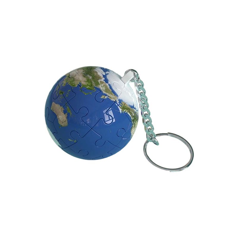 3D spherical puzzle globe creative building block toy pendant couple keychain gift